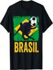Brasilien Nationalflagge Brasilien Fußballspieler T-Shirt