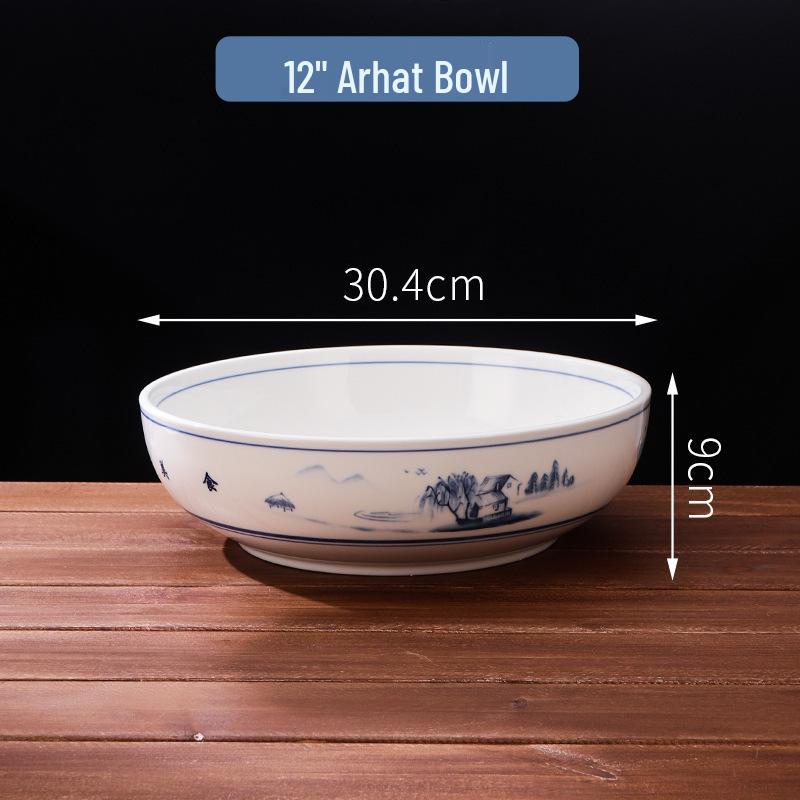 Large High-Footed Ceramic Soup & Noodle Bowl