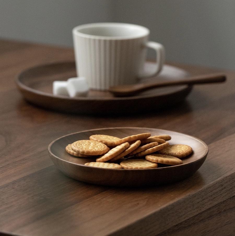 Food container Acacia wooden bowl wooden tableware household and fruit plate salad bowl whole wooden soup bowl Wooden plate