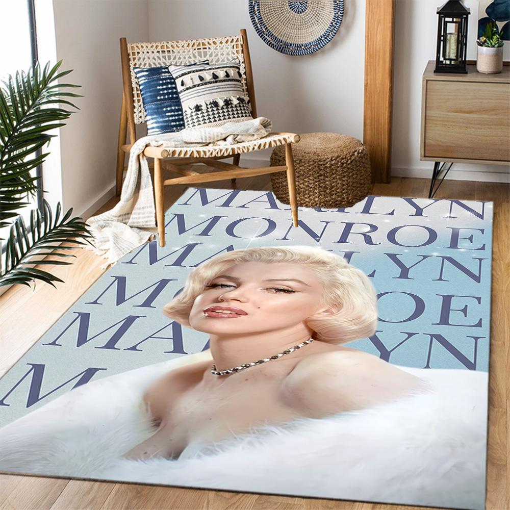 Tappeto da Pavimento Iconico Poster Marilyn Monroe Tappeto per Ufficio Perfetto per Ingresso Studio Soggiorni Camere da Letto Tappeto Antiscivolo Decorazione Ufficio Anime