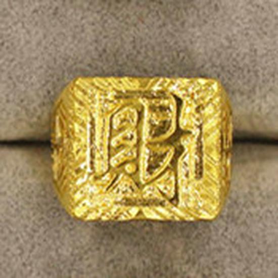 Bague Mantra des Six Caractères Ajustable en Laiton Doré pour Homme: Bijoux inspirés de pièces de monnaie européennes