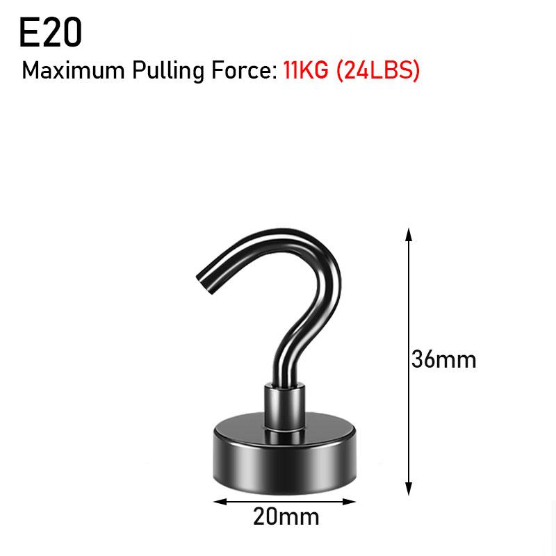 10/20/30Pcs Strong Magnetic Hook 70lbs Max Heavy Duty Magnet 3Coating Neodymium Hooks for Kitchen Garage Grill Cup Key Hanger