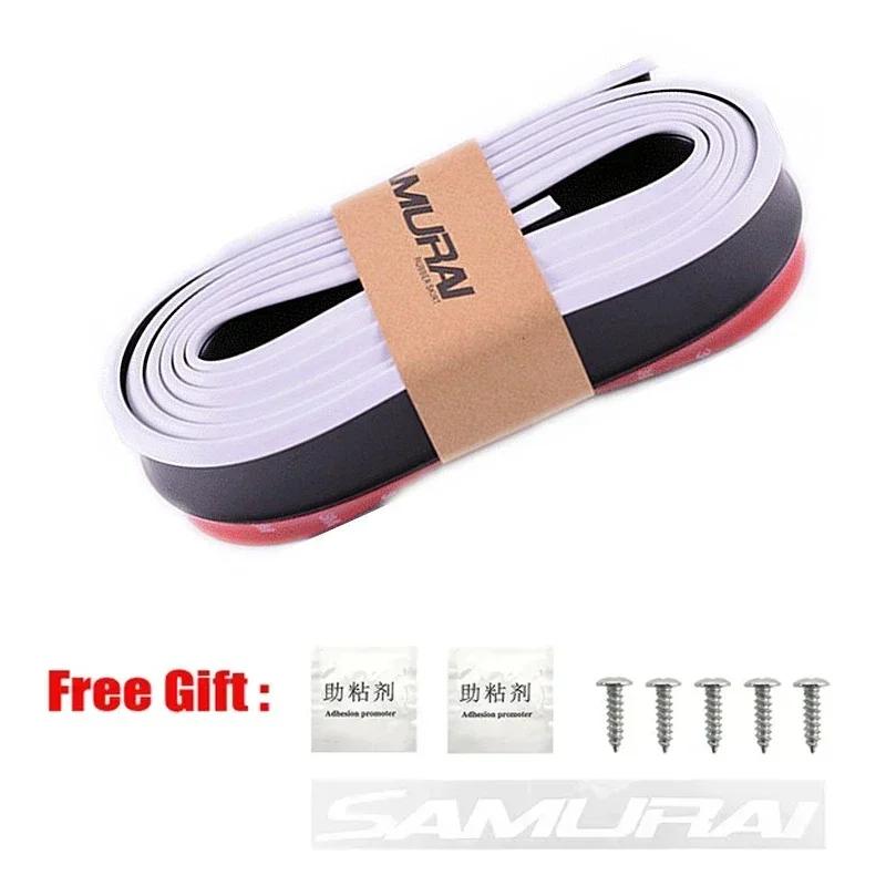 Car Bumper Lip Stickers Soft Carbon Fiber Car Rubber Bumper Strip Outside Bumper Front Lip Car Bumper Protectors
