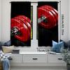 2Pcs Red Dumbbells Curtain Fitness Equipment Sports Gym Room Exercise Tool Barbell Sport For Bedroom Living Room Dining Room And