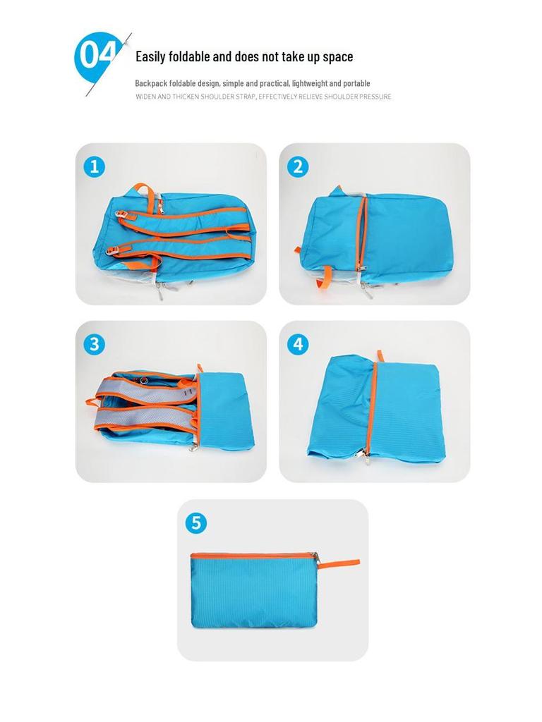 Lightweight Folding Backpack, Large Capacity, Unisex & Student-Friendly, Ideal for Outdoor Use