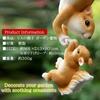 NOELAMOUR Garden Figurine - Cute Squirrel Family Hanging Animal Resin Ornament for Gardens and Gardening - Statue/Decoration