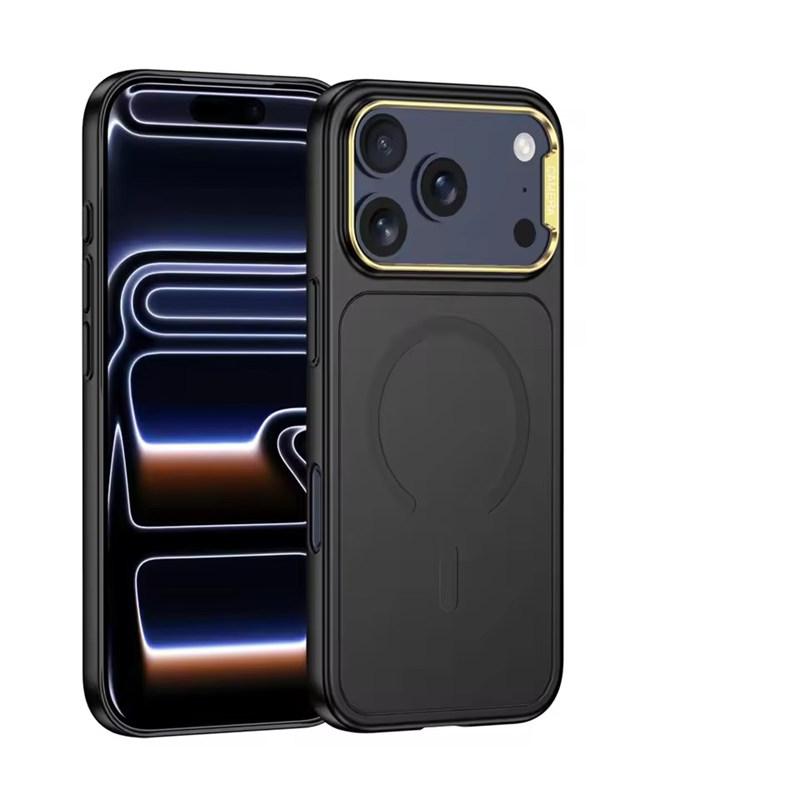 

Для iPhone 17 Pro Max Для Magsafe Магнитный Ультратонкий Чехол Для iPhone Air Беспроводная Зарядка Гальваническое Покрытие Защитная Крышка iPhone 17 Pro Max чёрный