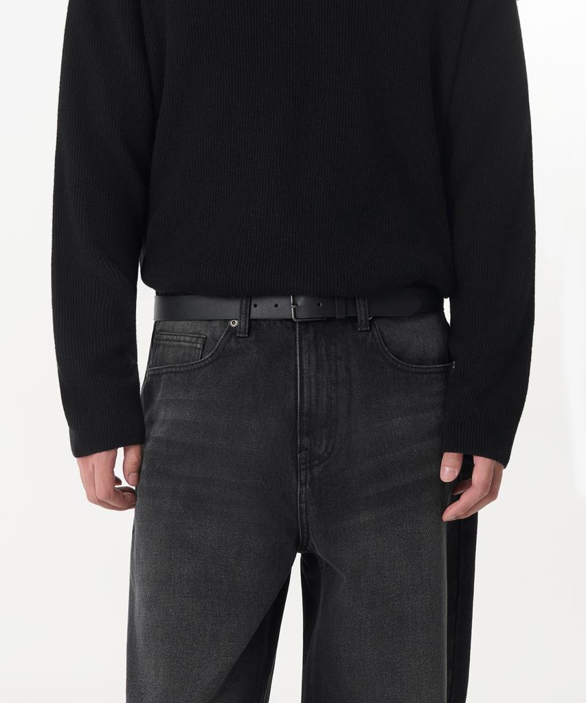 MUSINSA STANDARD Minimal Synthetic Leather Belt_30Mm