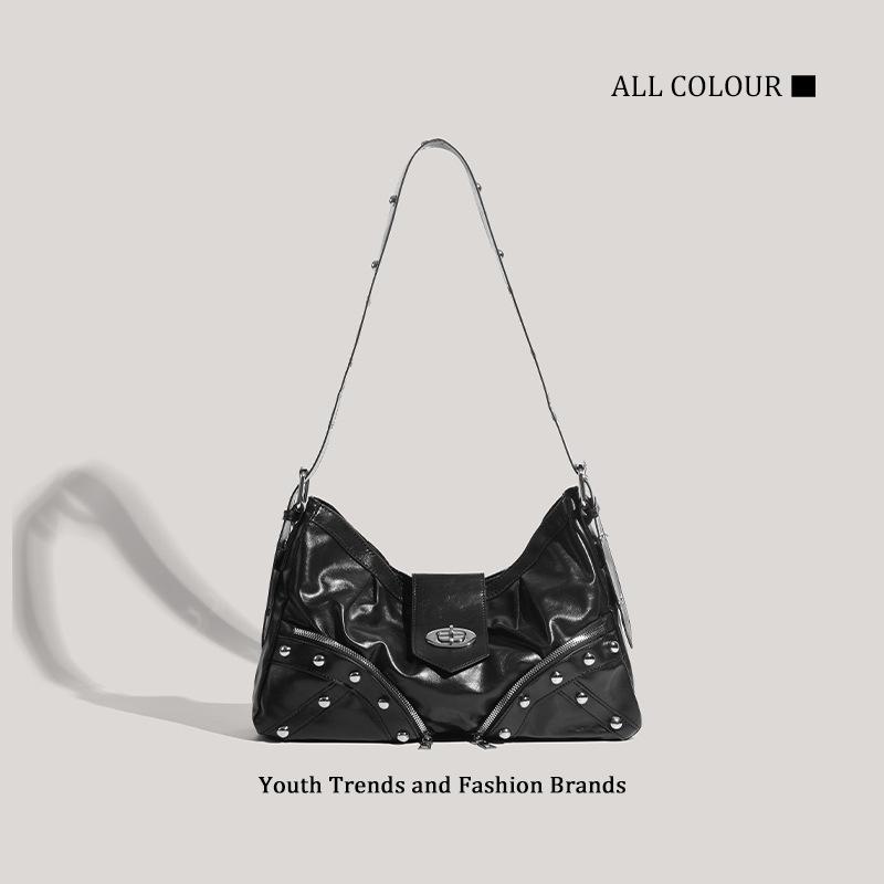 

New heavy industry tote bag medieval single shoulder underarm retro locomotive oblique span bag чёрный