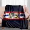 Lyon Football Crest Printed Throws Blanket Soft Flannel Blankets for Couch Bed Gifts for Men Women Picnic blanket Christmas gifts