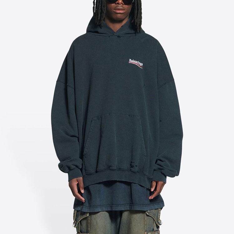 Balenciaga Sweatshirt Loose Fit Unisex Black 620973TKVI99034