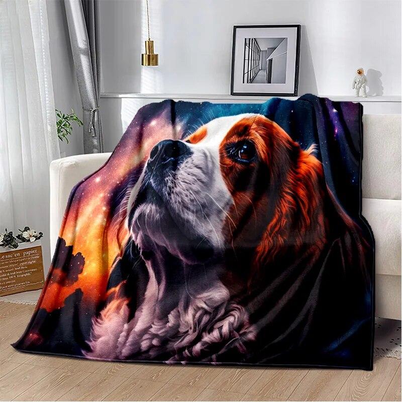 Lindo perro de dibujos animados Husky, Samoye, Chihuahua, Koki Pomeranian, manta suave para el hogar, dormitorio, funda de sofá, manta para niños