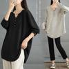 Long Sleeve Cut and Sewn Loose Oversized Perfect for Winter [POGCZMKK] Women's T-Shirt, V-Neck, Fit, Silhouette, Soft, Versatile, Stretchy, Cute,