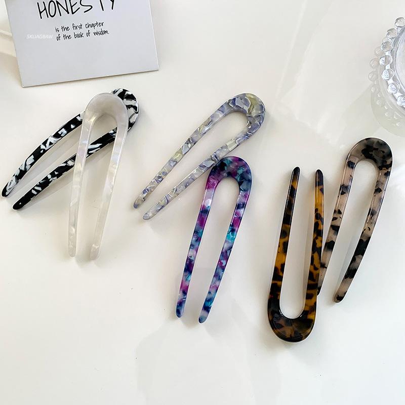 Fashion Hair Stick Hair Clips for Women Elegant Colorful Leopard Pattern Hairpin Girls Hair Accessories  New Hair Sticks