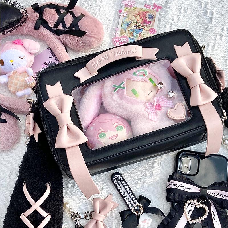 

Сумка Ита для Аниме-Конвенции Лолиты с Держателем для Значков - Сумка-кукла в стиле японской униформы для фанатов айдолов