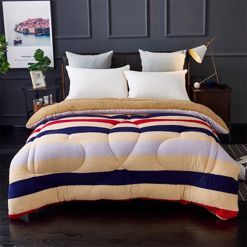 Flannel Sherpa Fleece Warm Winter Quilt