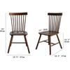 For Dining Chairs Set of 4, Windsor Chair Farmhouse Spindle Back Wood Dining Room Chairs, Solid Wooden Kitchen Chair for Living