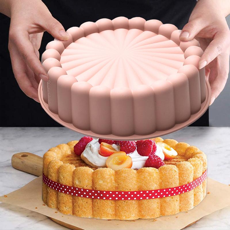 Round Cake Mold Non Stick Silicone Cake Pan Cookie Pastry Baking Moulds Heat Resistant Oven Bakeware Kitchen Accessories