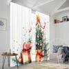 2 Stück, 2D-Flachdruck Vorhang Beliebte Weihnachtsornamente Geschenke Schleife (3) Polyester Fabrik (ohne Stange) Geschenke Ldeal für