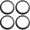Car Hub Centric Rings Wheel Bore Center 57.1mm ID to 66.6mm OD - 4pcs Black P