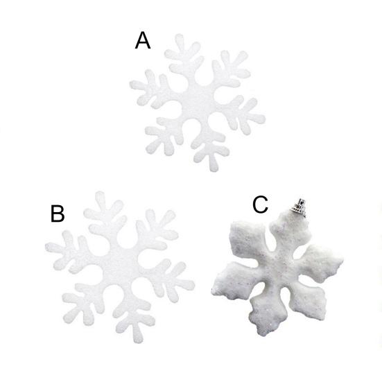 1 Set Christmas Snowflake Foam White Color Increase Atmosphere Xmas Tree Hanging Pendant Home Office Decor for Gift