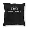 Housse de coussin carrée logo Cobalt Boats Polyester Lin Velours Motif Fermeture Éclair Housse de coussin décorative Housse de coussin de lit Vente en gros