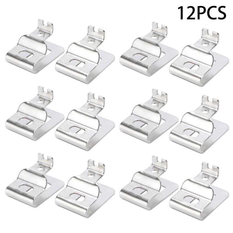 6/12/18Pcs Replacement Belt Clip Hook Manganese Steel Drill Tool Clips Hook Kit With Screws Hang Buckle