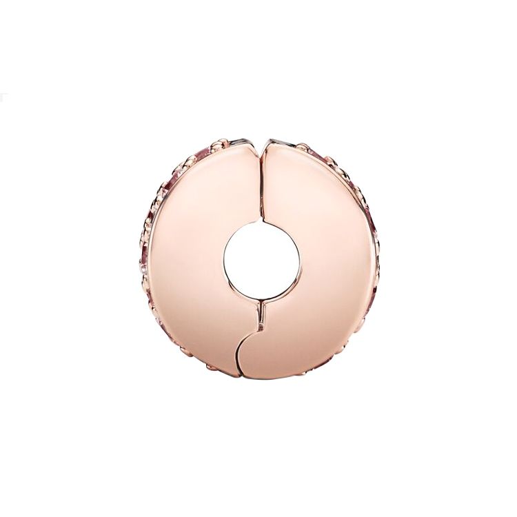 Pandora Rose Series Sparkling Elegant Silicone Fixed Clip Pendant Women Jewelry 781817PCZ