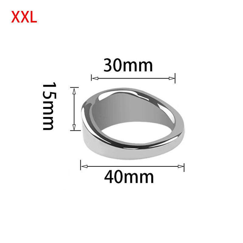 Stainless Steel Metal Penis Lock Cock Ring Delay Ejaculation Ball Scrotum Stretcher Erection Cock Ring Slave Male Sex Toy Man