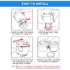 JINKEY Dual Cup Holder Expander For Car, 2 In 1 Multifunctional Large Car Cup Holder Expander Adapter With Expanded 2.69"- 3.94" Adjustable Base For
