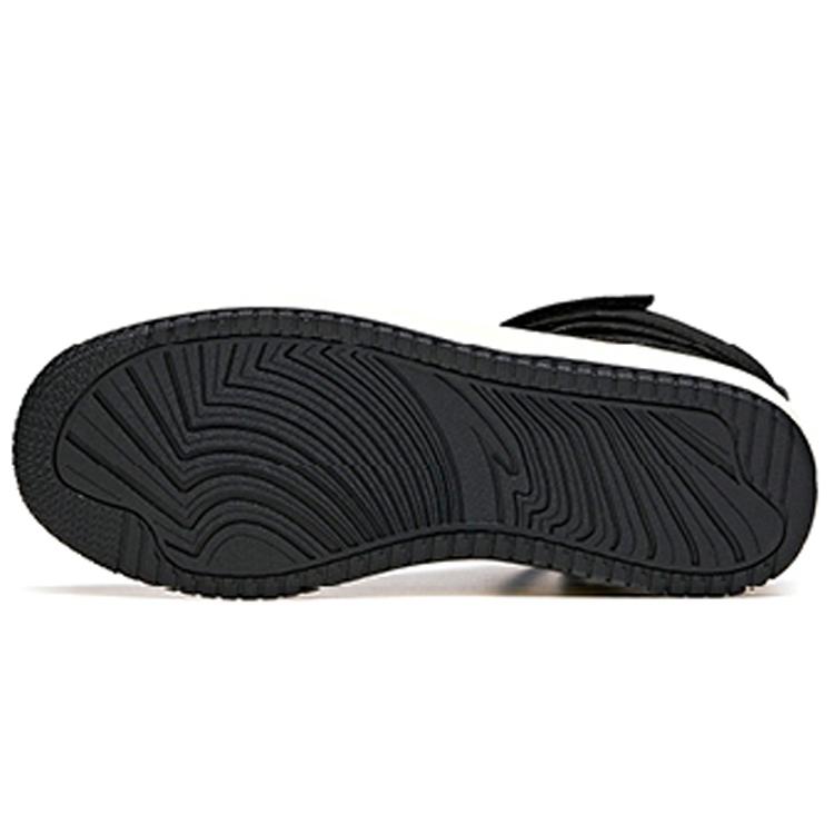 Anta Textile, Synthetic Leather Slip Resistant, Abrasion Resistant, Lightweight High top Skateboard Shoes Men's Black 912048010-3