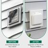 Plastic Dual Door Dryer Vent Cover with Screws Easy Install Air Conditioner Air Outlet Air Circulation Square Shape