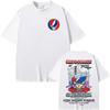 Grateful Dead Street Hip Hop T Shirt Short Sleeve Casual Cotton Tshirt Reverse Printing Fashion Tee Sudaderas Soft Tops Black