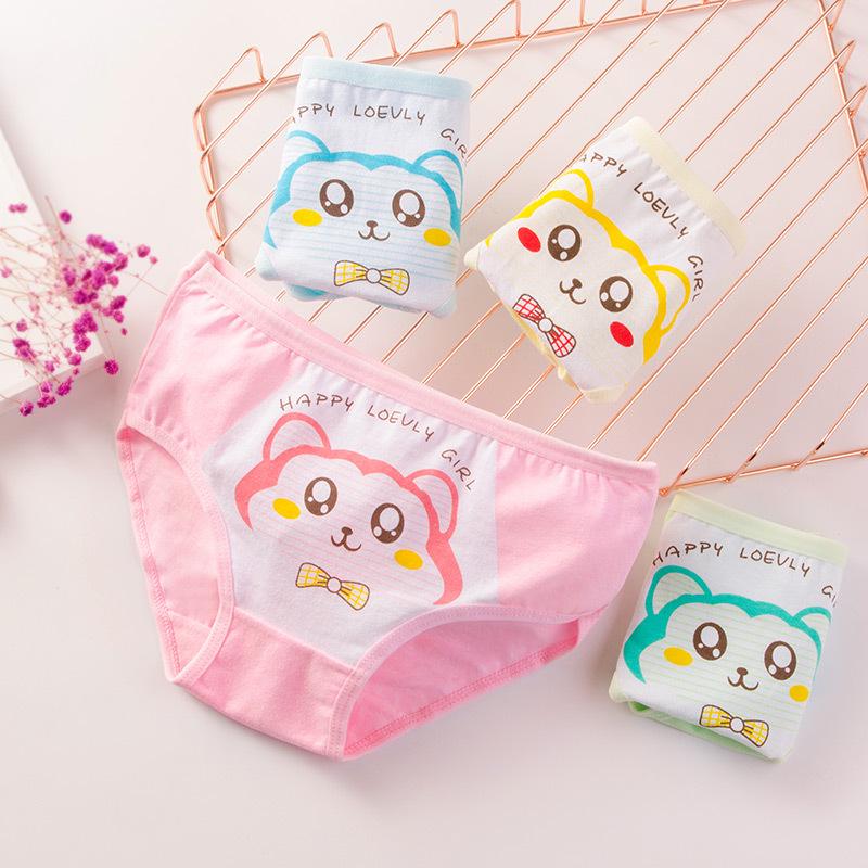 Girls' Pure Cotton Triangle Underwear for Elementary Students