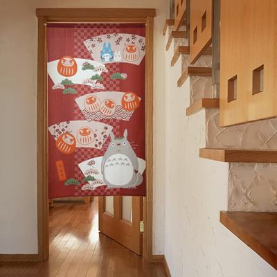 Noren Kobo Totoro Noren Ghibli Long 85cm Wide X 150cm Lucky Totoro and Daruma 11074 Tapestry, Long, Design,