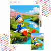 Donald Duck Relaxing In the Meadow 5D Handmade Diy Diamond Painting, Home Wall Decoration