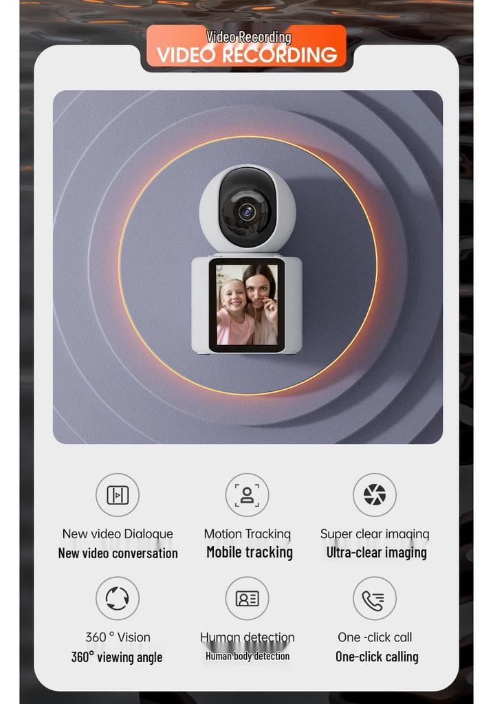Smart Baby Monitor with Screen: Cross-Border Two-Way Video & One-Key Call