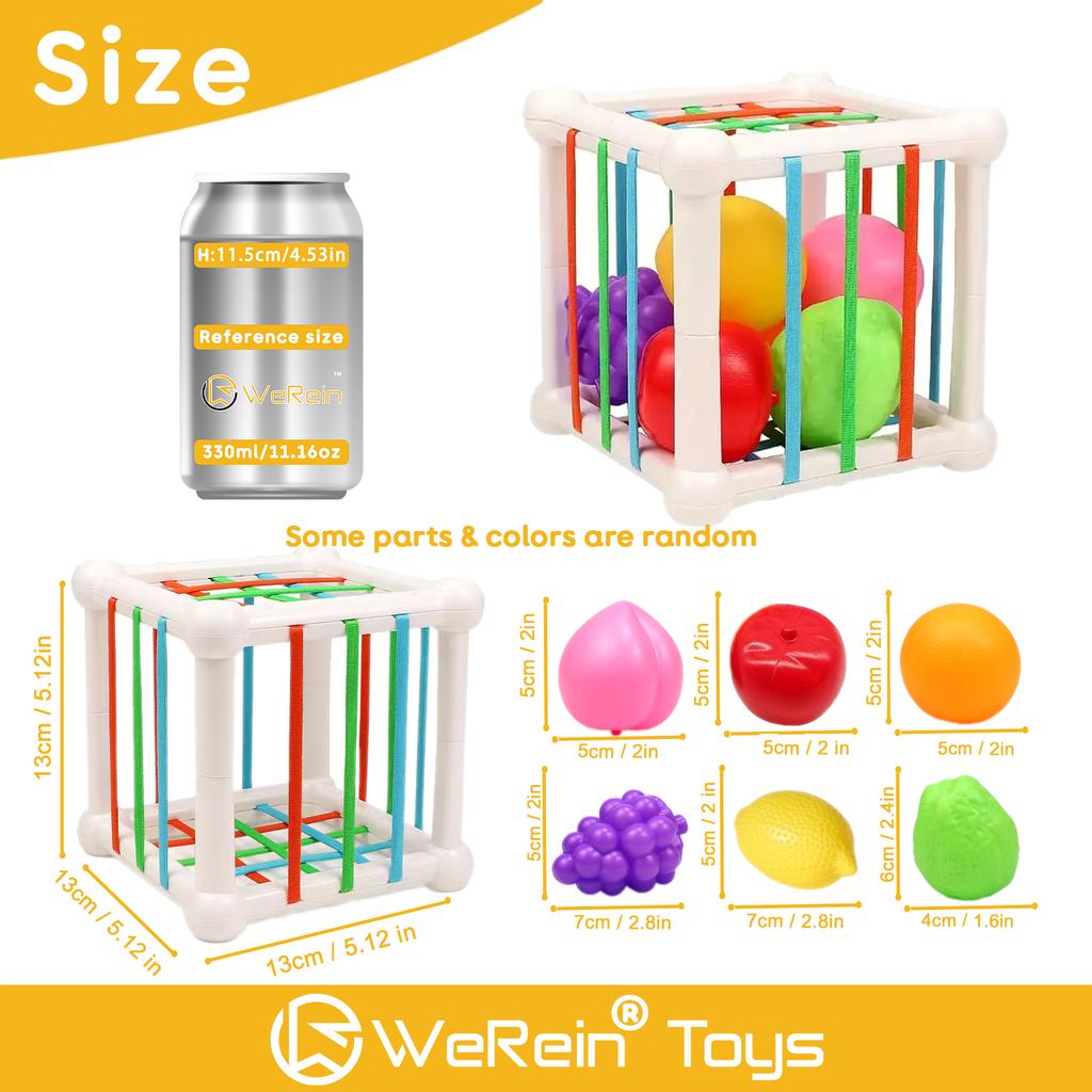 7pcs Infant Fruit Sensory Boxes for Baby Development Educational Toys Box