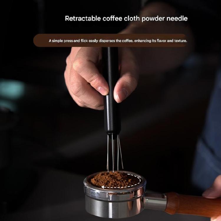 Multipurpose Retractable Stainless Steel Coffee Sprinkler for Travel and Home Espresso Coffee Stirrer With Base