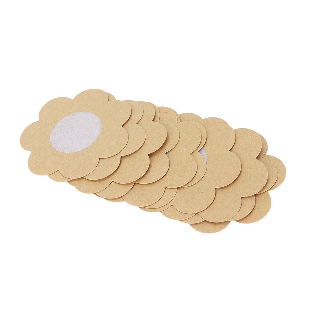 20pcs Disposable Breast Pasties Light Beige Adhesive Bras Breathable Nipple Covers