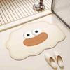 Cute Cartoon Bathroom Floor Mat Diatom Mud Anti Slip Foot Mat Bathroom Shower Room Water Absorption Quick Drying Foot Mat