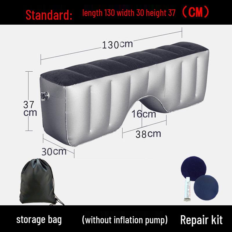 Inflatable Car Bed and Footrest for Rear Seat Use In Sedans and SUVs