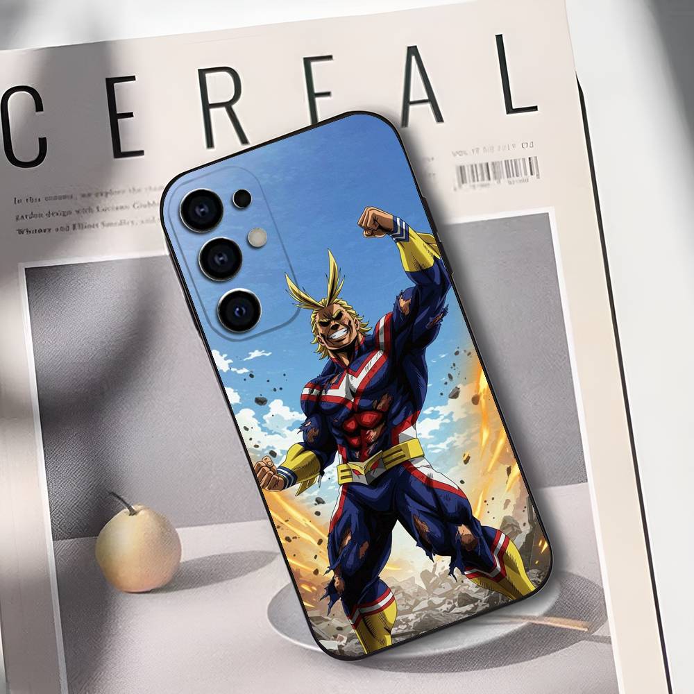 A-All Might T-Toshinori Yagi Phone Case For Samsung S25,S24,S21,S22,S23,S30,Ultra,S20,Plus,Soft Silicone Black Cover
