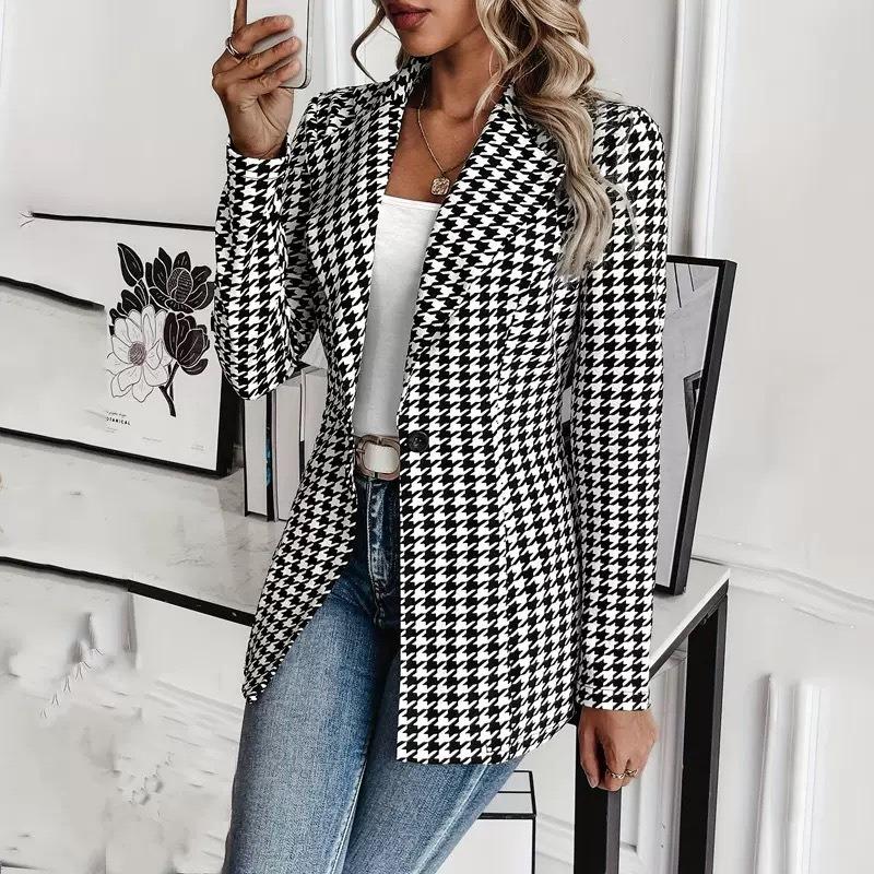 Women S Slim Fit Long Sleeve Mid Length Blazer For Women Casual Office Wear