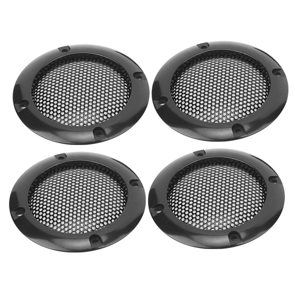 4pcs 2inch Audio Speaker Grille Protective Decorative Audio Speaker Mesh Grille (Black)