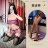 Night listening fragrance lingerie women's sexy lace three-point pajamas mesh open crotch free perspective set
