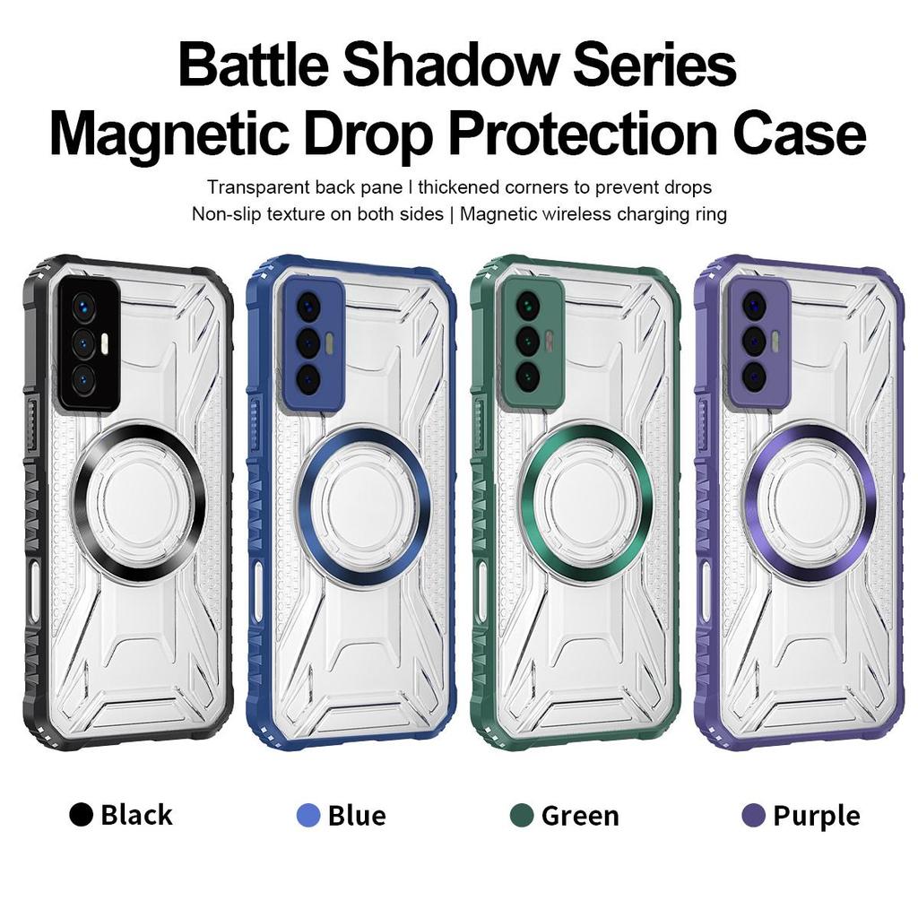 Battle Shadow Series Armor Phone Case for TECNO SPARK 8P Shockproof Anti‑Drop Protective Cover