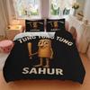 Tung Tung Sahur Adventure Print 3Pcs Bedding Setduvet Cover With 2 Bedropillowcase Home Birthday Gift