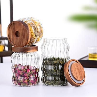 Borosilicate Glass Sealed Jar Storage and Storage Jar for White Sugar Dried Fruits Snacks Coffee Bean Powder Candy Tea Leaves