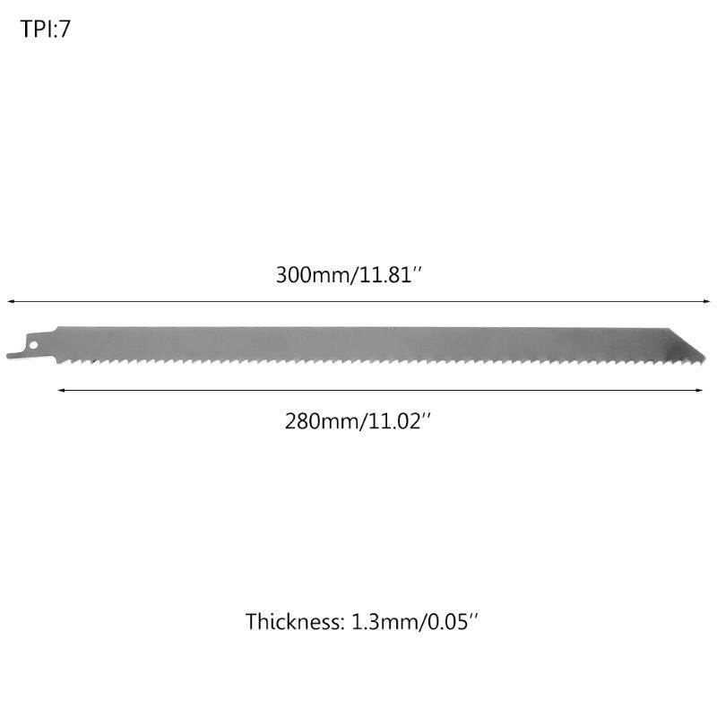 Stainless Steel 300mm Reciprocating Power Saw Blade With Fine Tooth Effective For Cutting Wood Woodworking Tool Accessories